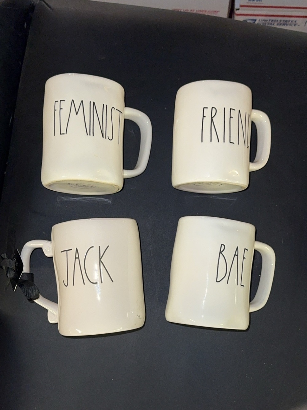 Rae Dunn ceramic white mug/cup for coffee or tea assorted